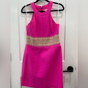 Lilly Pulitzer Pink Dress with gold detail